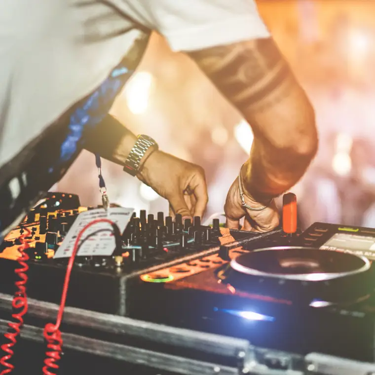 Team planning a DJ event together.